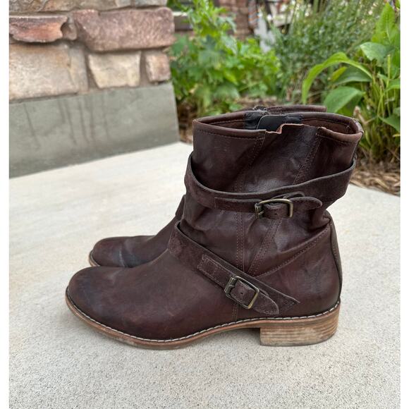 Paul Green Motoboots Soft Leather ankle UK 7.5 brown natural munchen flat boots - Picture 3 of 11